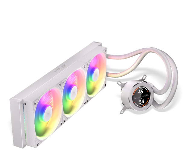 KRUX HydroGlance 360 ARGB LCD White 3x120mm KRXE005 - 1362094 - zdjęcie 5